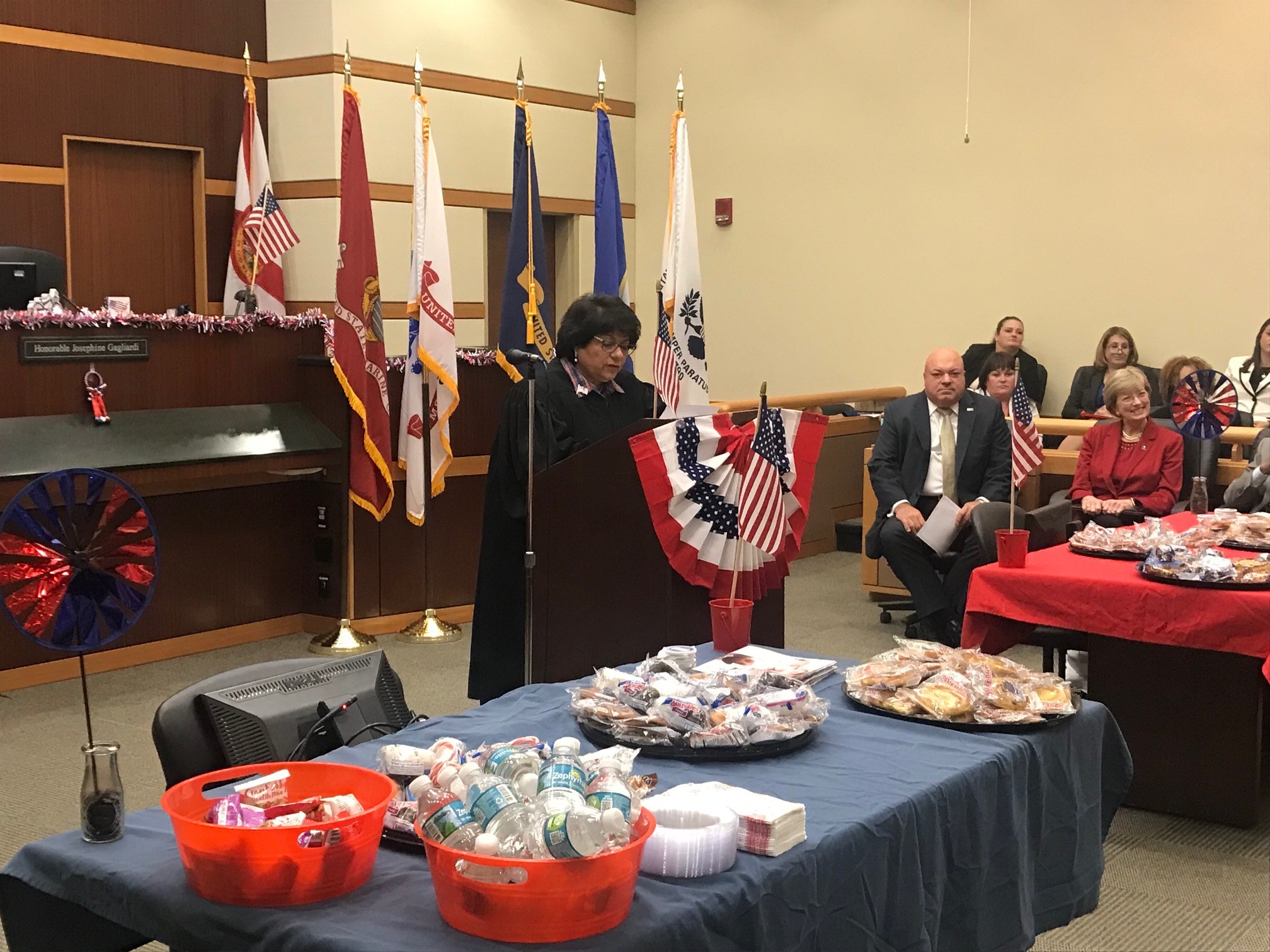 Lee County Veterans Treatment Court Judge Josephine Gagliardi speaking to the audiance